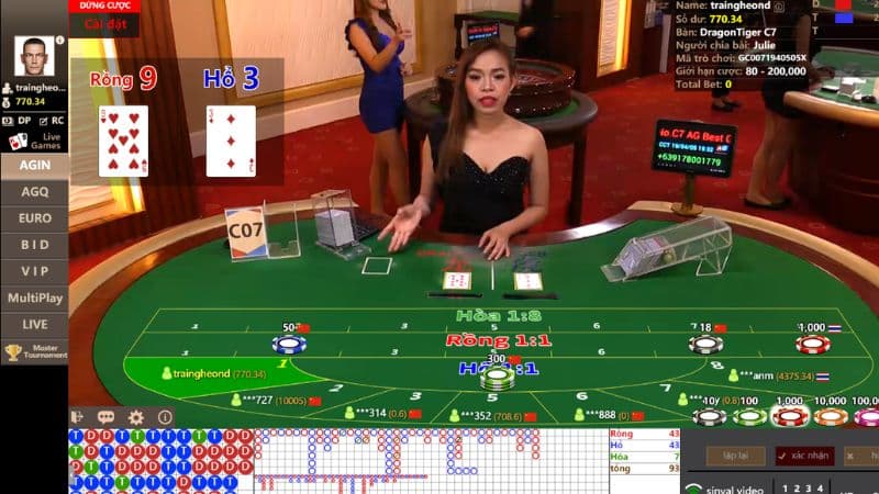 Giao diện game rồng hổ của 86Bet được thiết kế rất thân thiện và dễ sử dụng